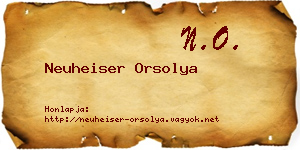 Neuheiser Orsolya névjegykártya