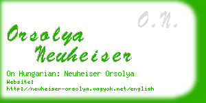 orsolya neuheiser business card